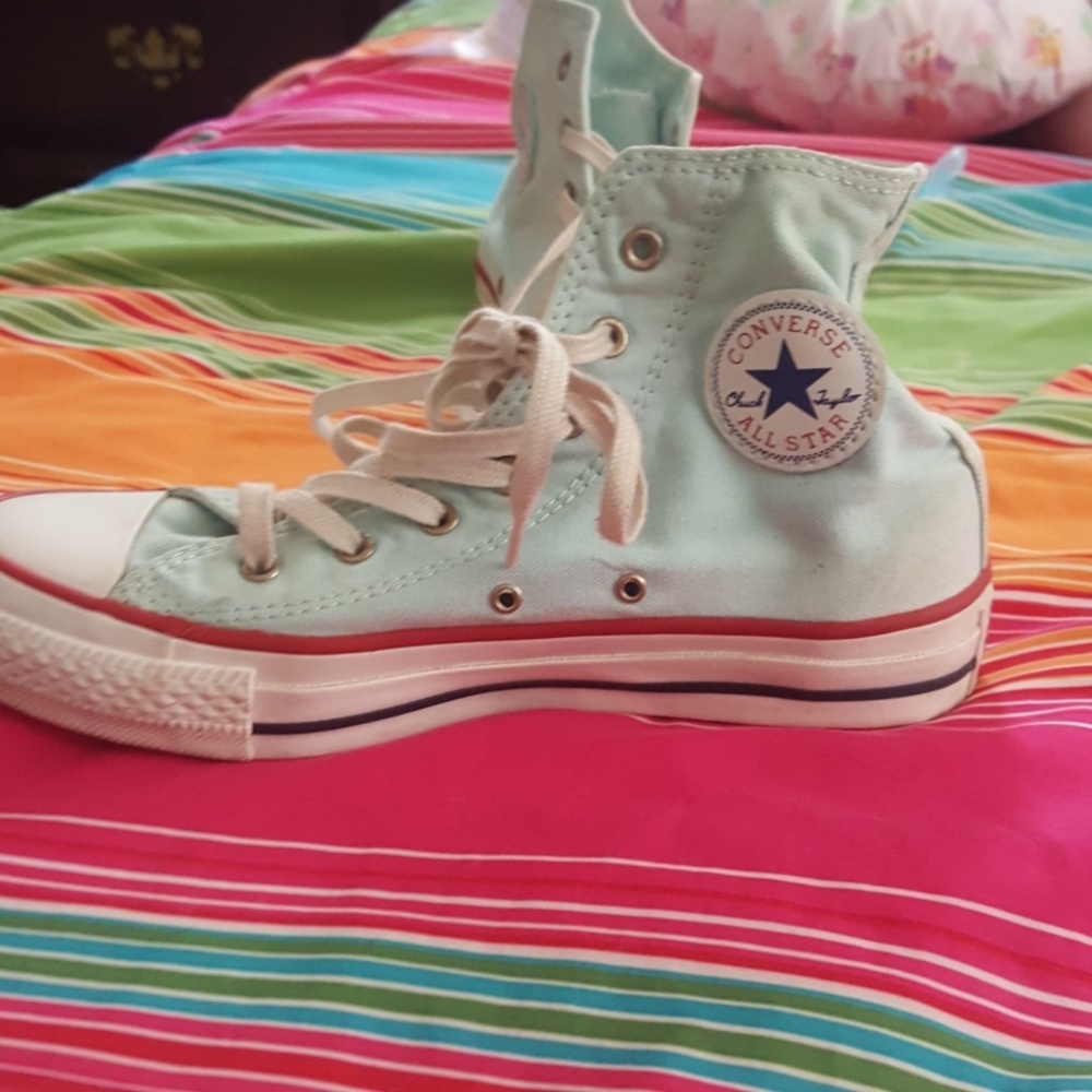 Light teal converse all star